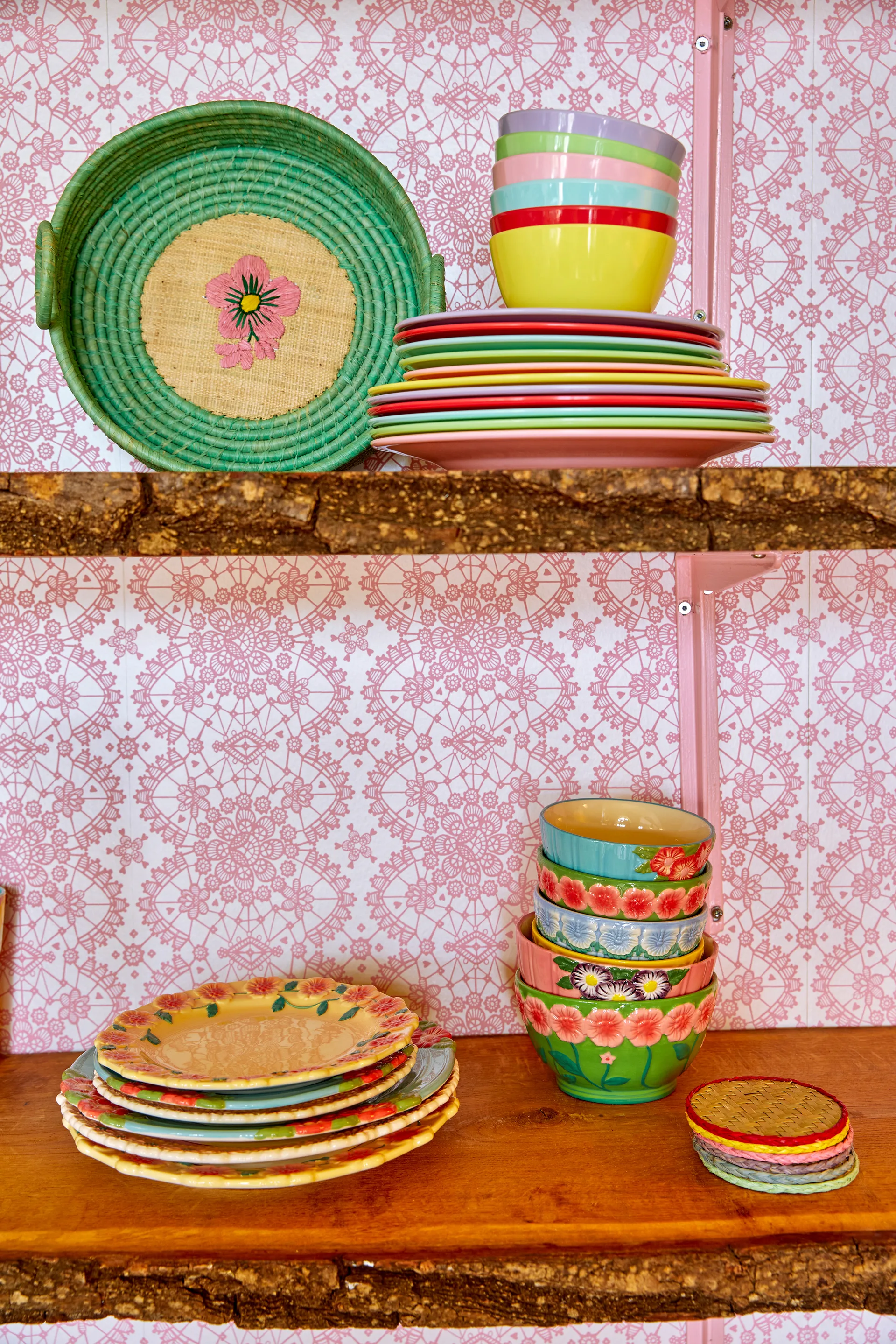 Assiette en céramique Rice Embossed Flower Ø25,5 cm, Creme RICE