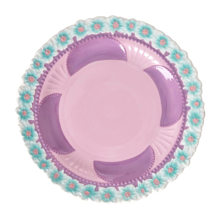Assiette en céramique Rice Embossed Flower Ø25,5 cm - Lavender - RICE