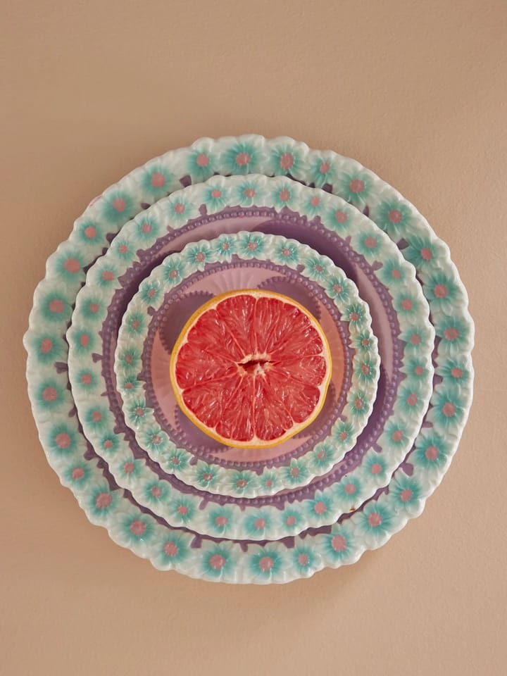 Assiette en céramique Rice Embossed Flower Ø25,5 cm, Lavender RICE