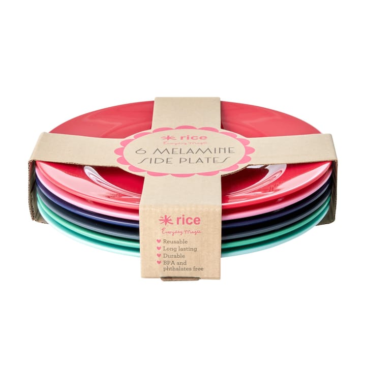 Assiette en mélamine Rice 20 cm Lot de 6 - Believe in red lipstick - RICE
