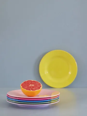 Assiette en mélamine Rice 20cm Lot de 6 - Multicolor - RICE