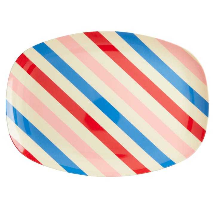 Assiette en mélamine Rice 22 x 30cm - Candy stripes - RICE