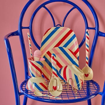 Assiette en mélamine Rice 22 x 30cm - Candy stripes - RICE