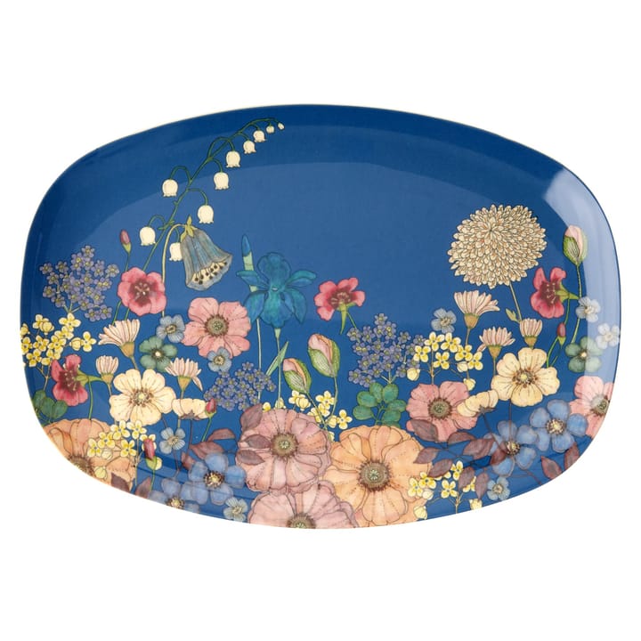 Assiette en mélamine Rice 22 x 30cm, Flower collage RICE