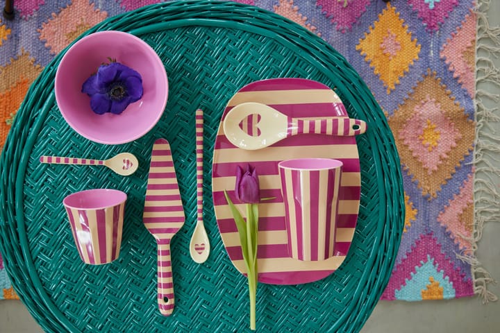Assiette en mélamine Rice 22 x 30cm, Graphic flower RICE