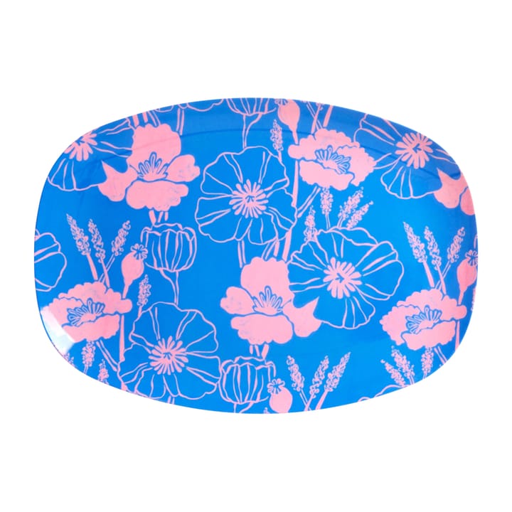 Assiette en mélamine Rice 22 x 30cm - Poppies love - RICE