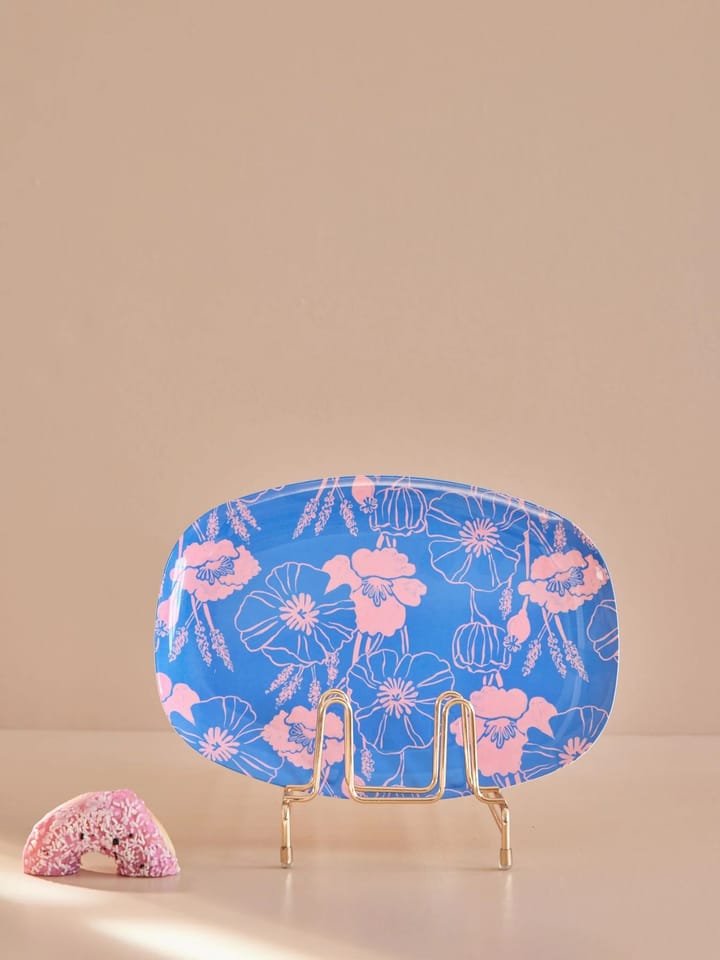 Assiette en mélamine Rice 22 x 30cm, Poppies love RICE