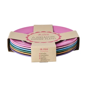 Assiette en mélamine Rice Ø26 cm 6 pièces - La Joie de Vivre - RICE