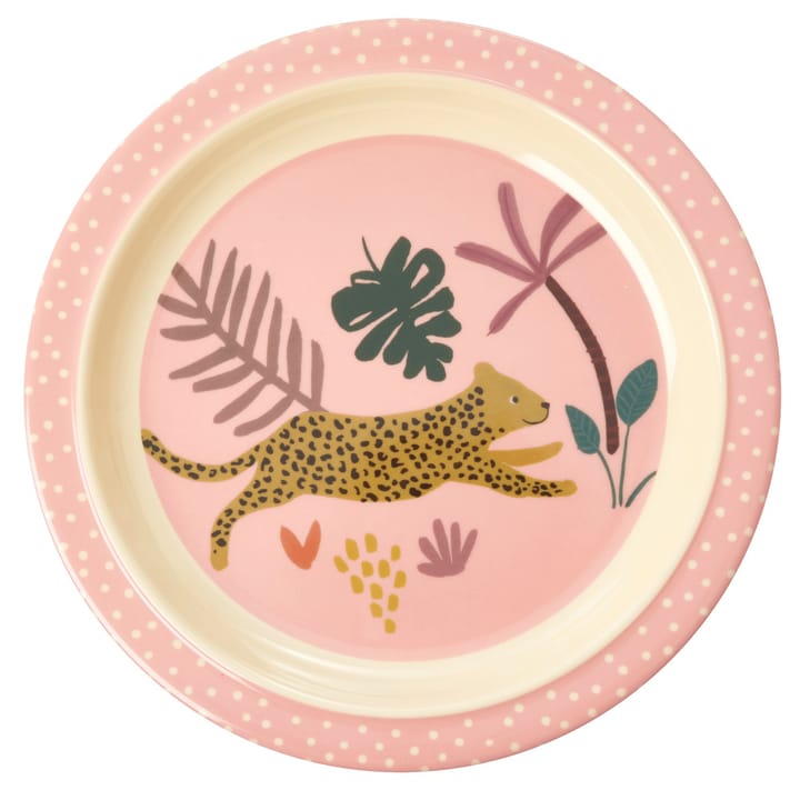 Assiette pour enfant Rice Jungle animals - Pink-multi - RICE