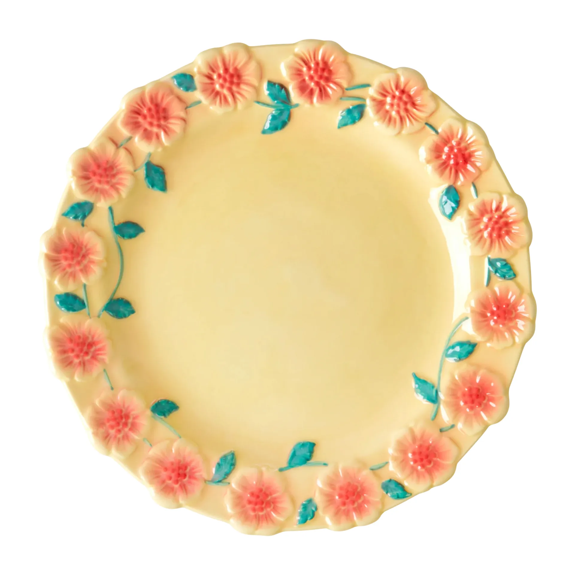 Assiette Rice Embossed Flower Ø20 cm, Creme RICE