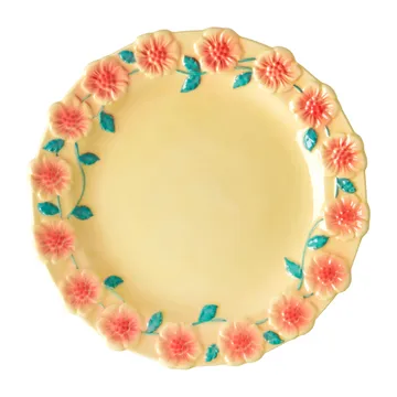 Assiette Rice Embossed Flower Ø20 cm - Creme - RICE