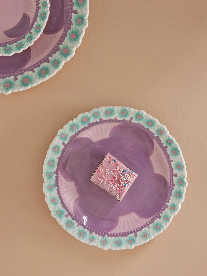 Assiette Rice Embossed Flower Ø20 cm, Lavender RICE
