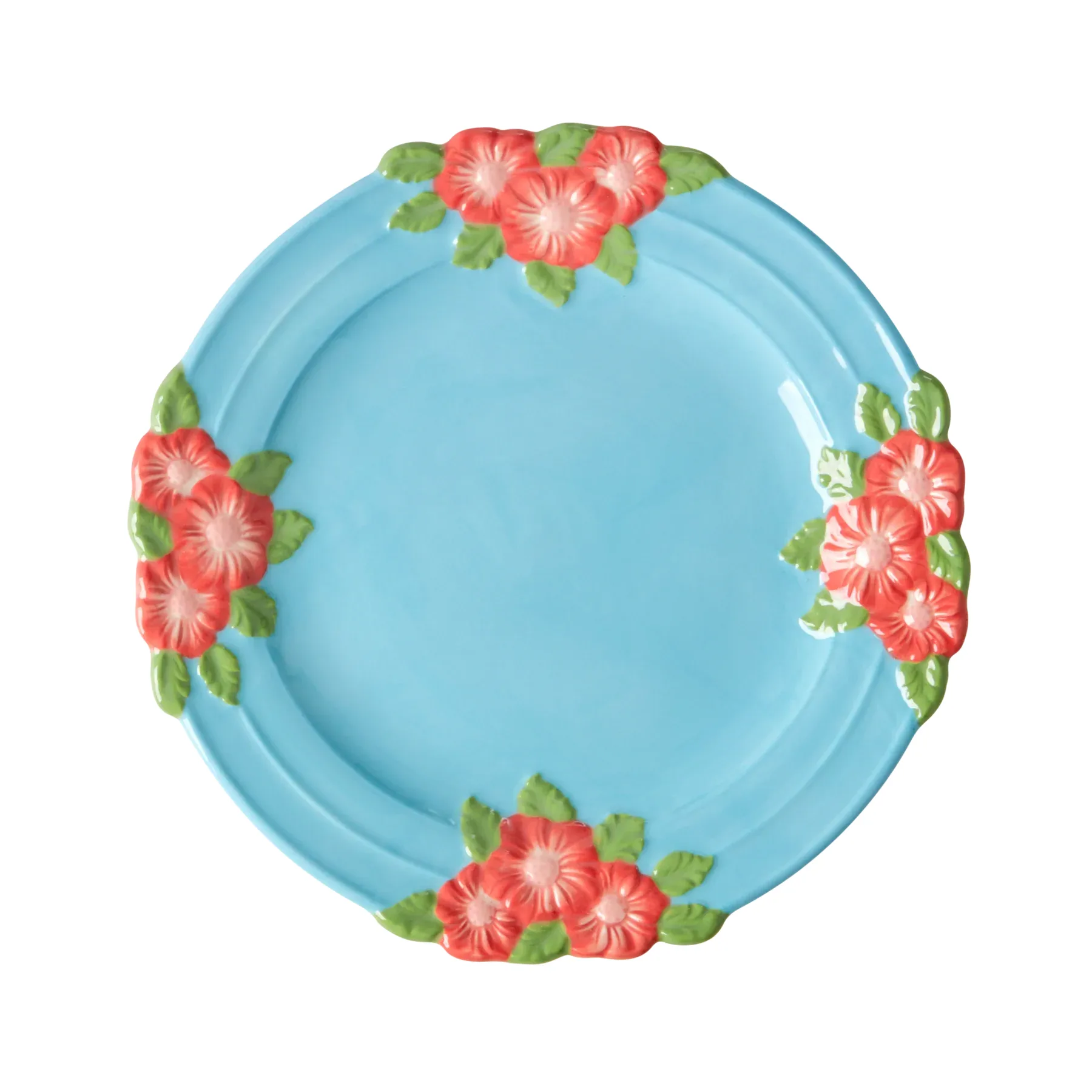 Assiette Rice Embossed Flower Ø20 cm, Mint RICE