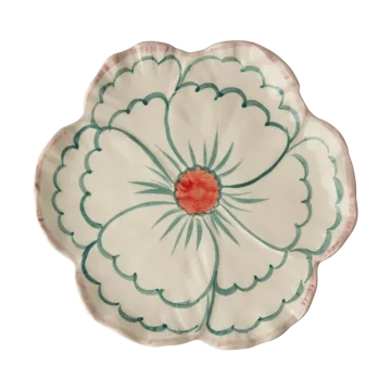 Assiette Rice Flower Ø19,5 cm - Pink border - RICE