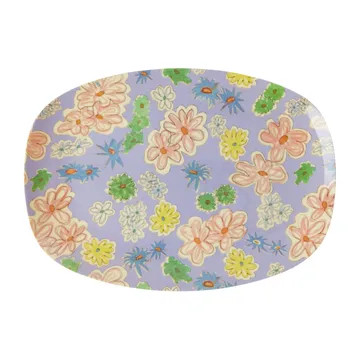 Assiette Rice mélamine 16,5x23 cm - Flower painting - RICE