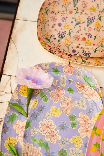 Assiette Rice mélamine 16,5x23 cm - Flower painting - RICE