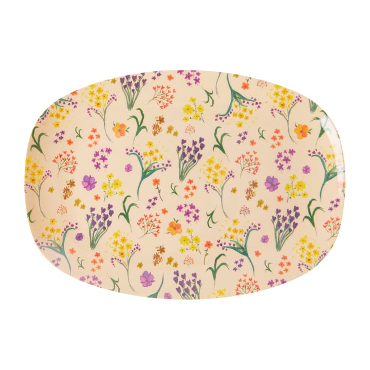 Assiette Rice mélamine 16,5x23 cm - Wild flower - RICE