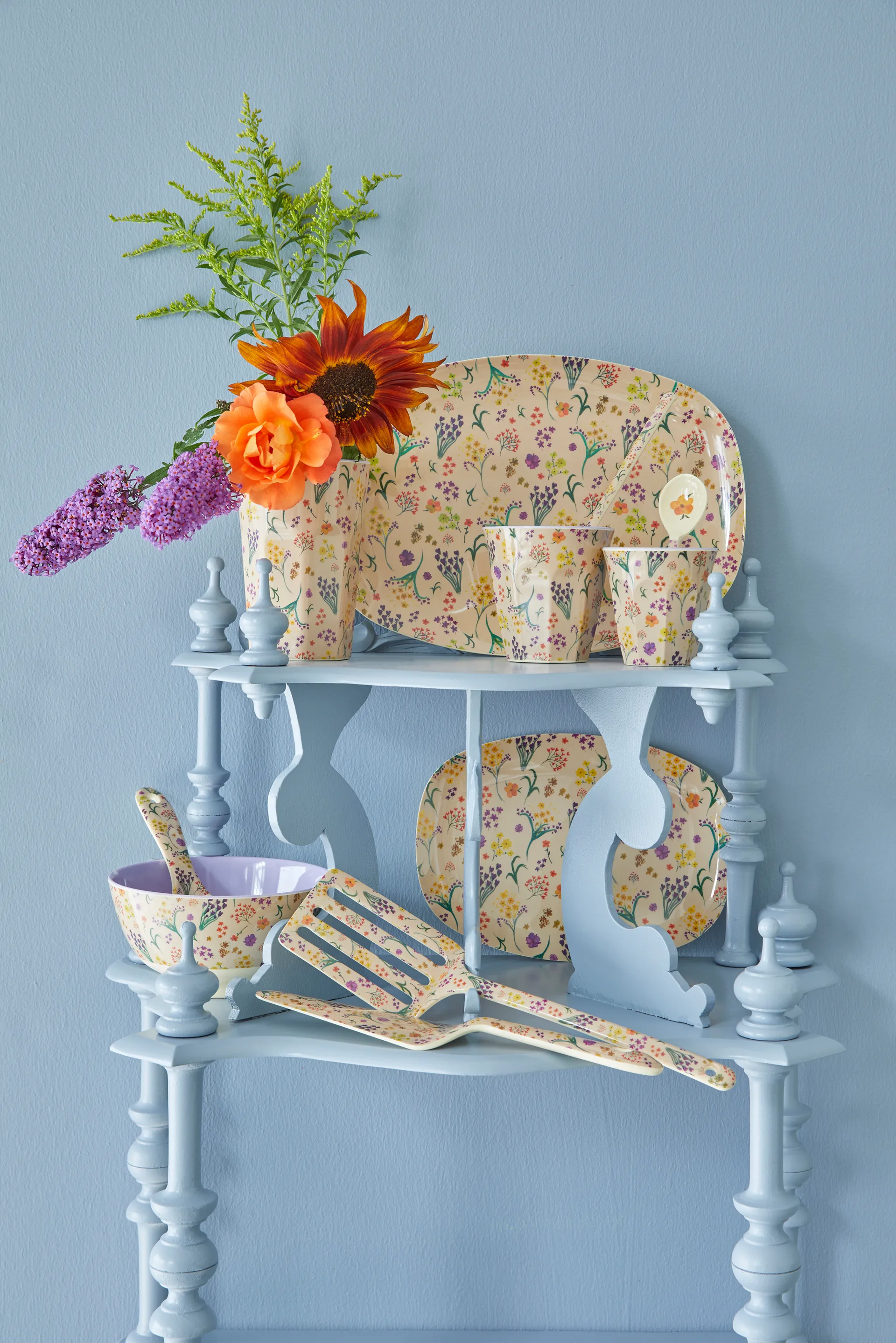 Assiette Rice mélamine 16,5x23 cm, Wild flower RICE