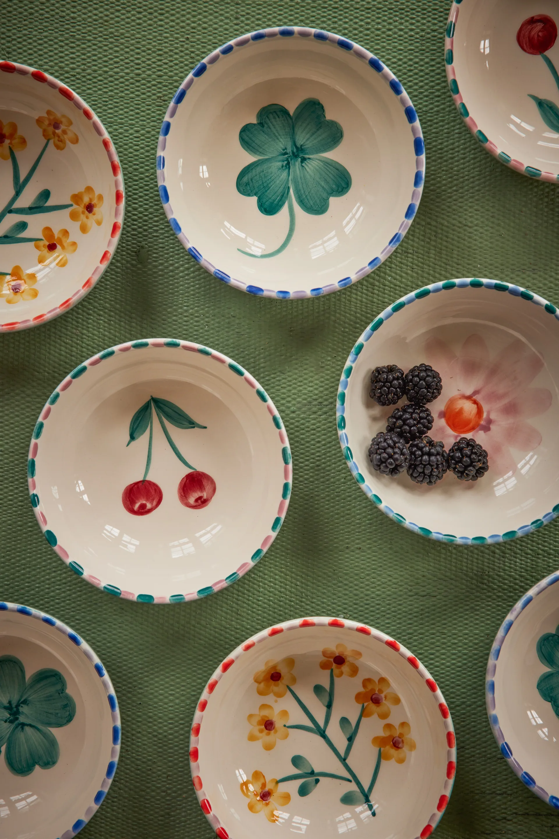 Bol céramique Rice 35 cl, Cherry-blue RICE