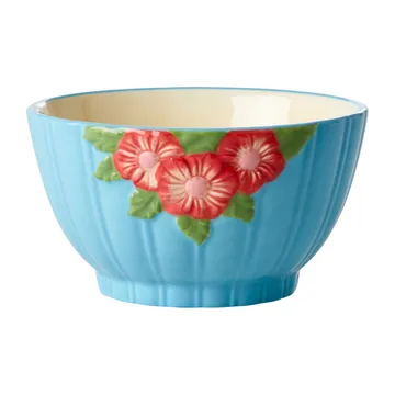 Bol en céramique Rice Embossed Flower Ø12 cm - Mint - RICE