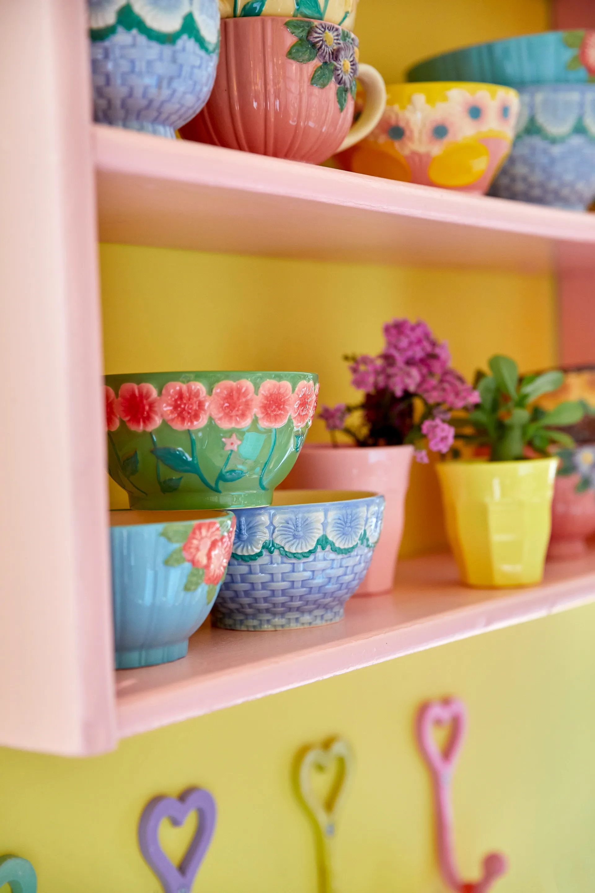 Bol en céramique Rice Embossed Flower Ø12 cm, Mint RICE