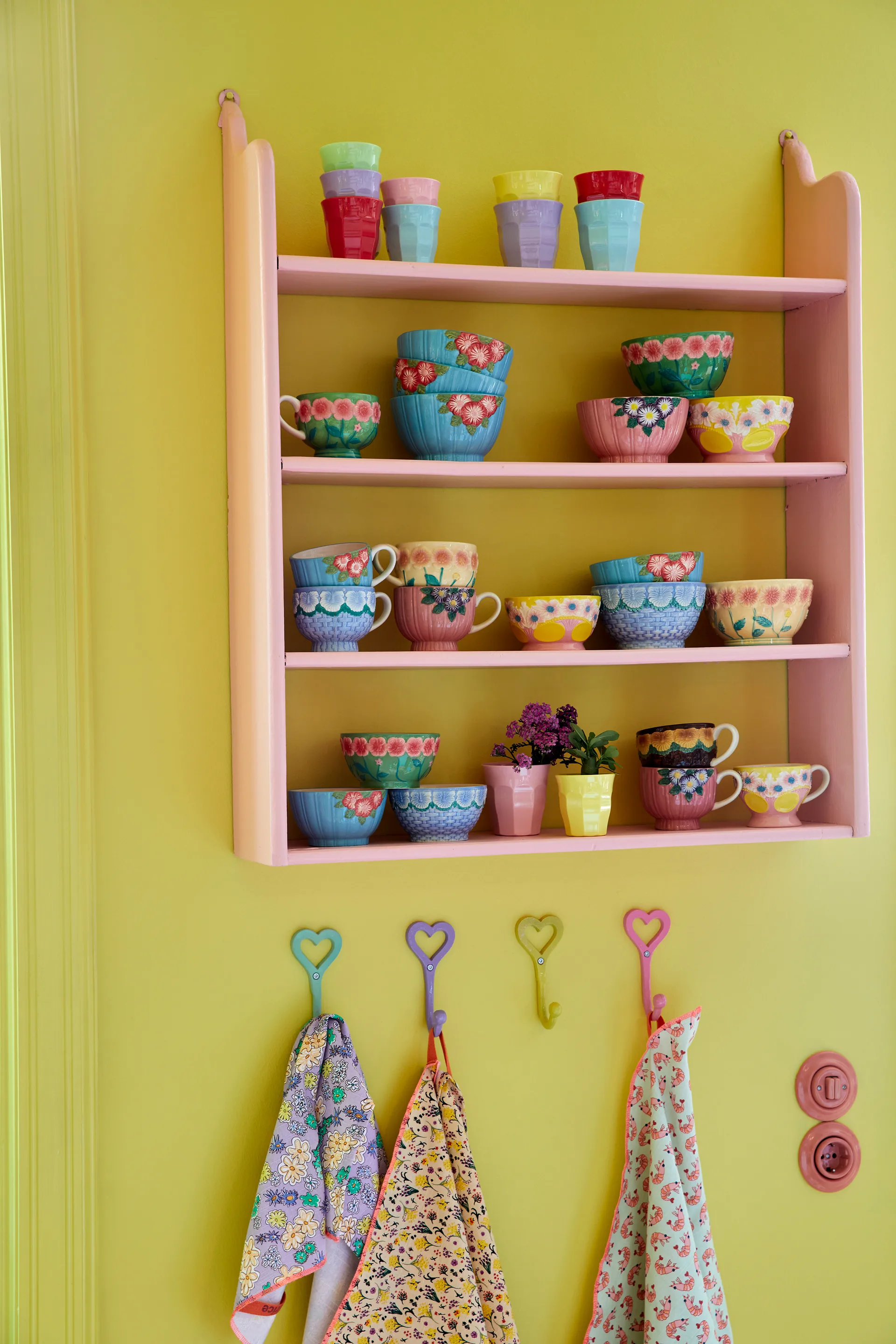 Bol en céramique Rice Embossed Flower Ø12 cm, Mint RICE