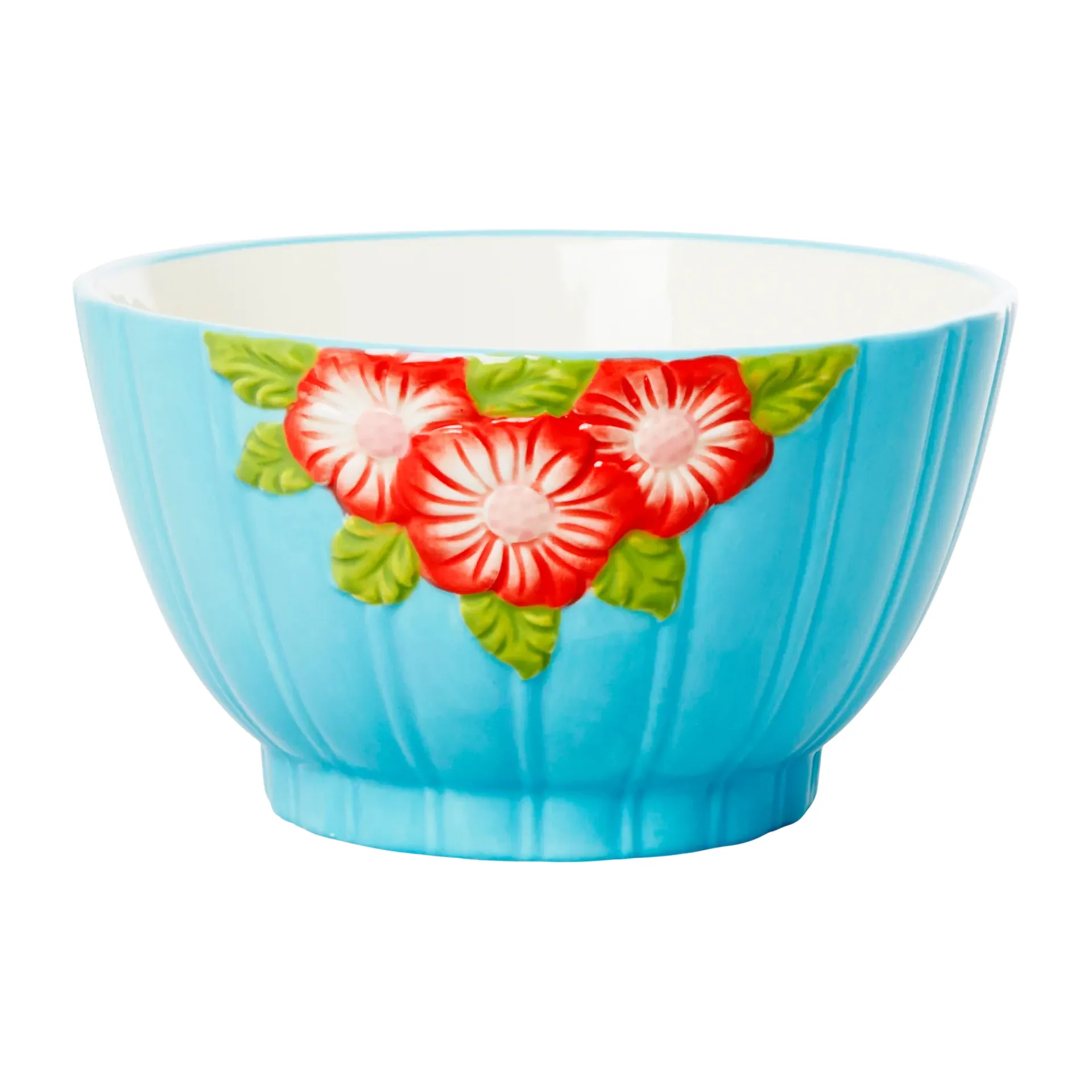 Bol en céramique Rice Embossed Flower Ø14,5 cm, Mint RICE