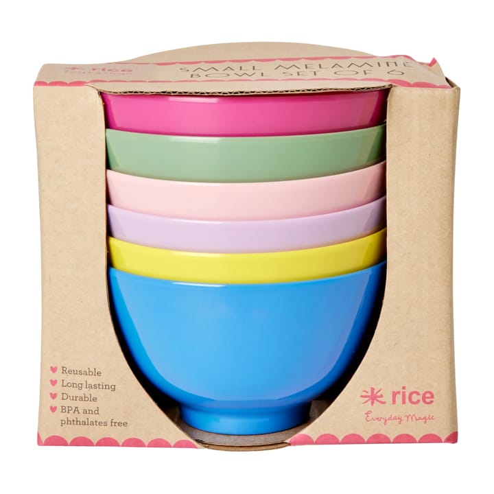 Bol en mélamine Rice small Ø 11 cm 6 pièces, Multicolor RICE