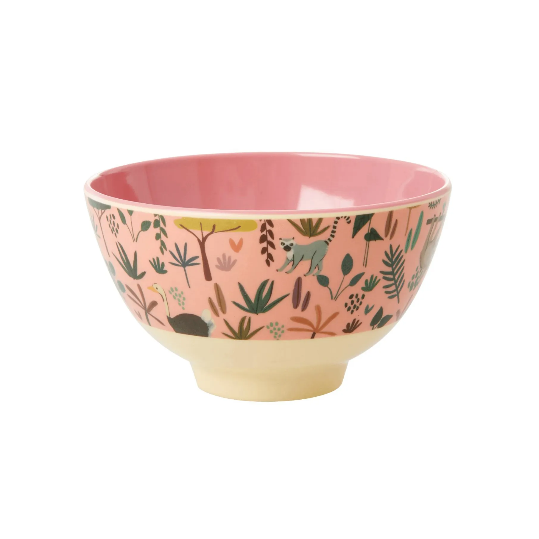 Bol en mélamine Rice small, Coral-Jungle animals RICE