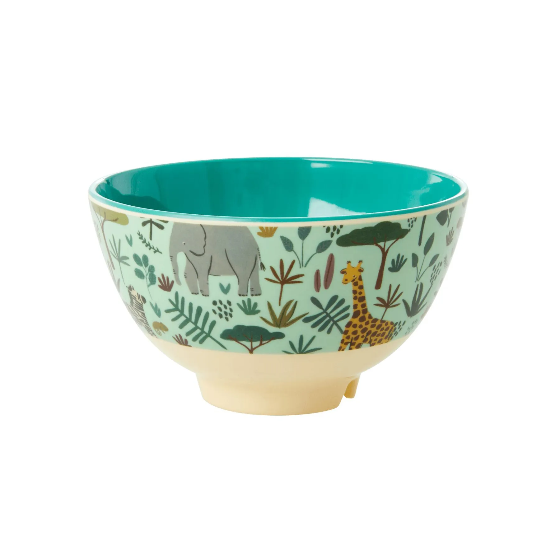Bol en mélamine Rice small, Green-Jungle animals RICE
