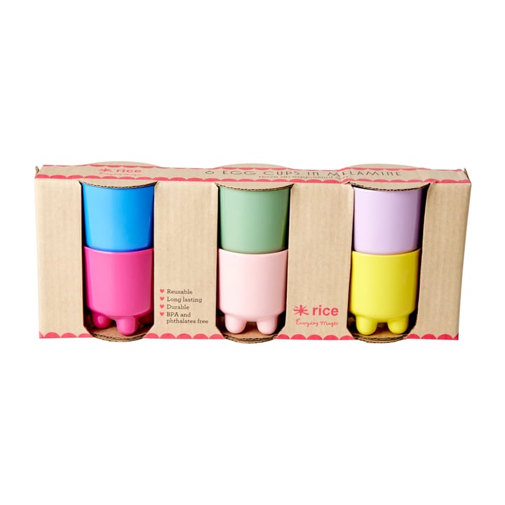 Coquetier Rice mélamine 6 pièces - Multicolor - RICE
