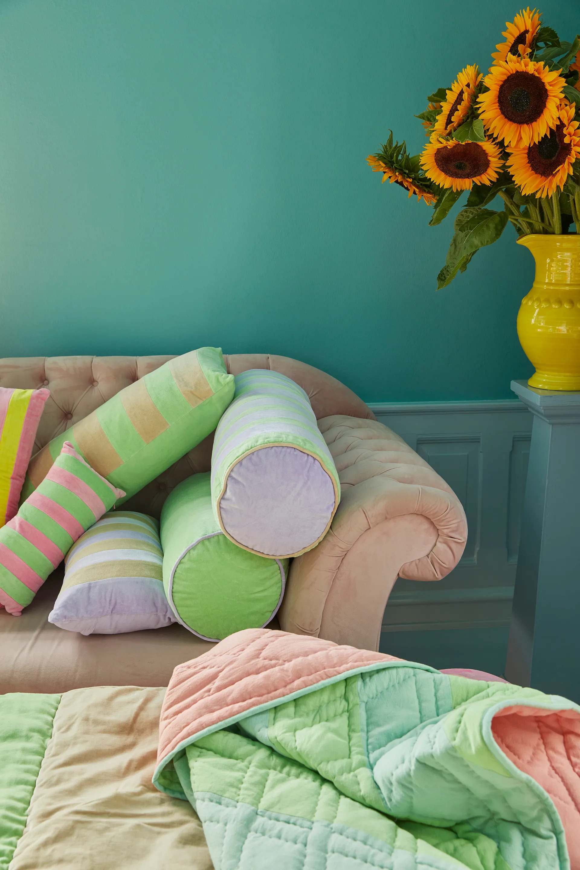 Coussin Rice 40x80 cm, Neon green-beige RICE