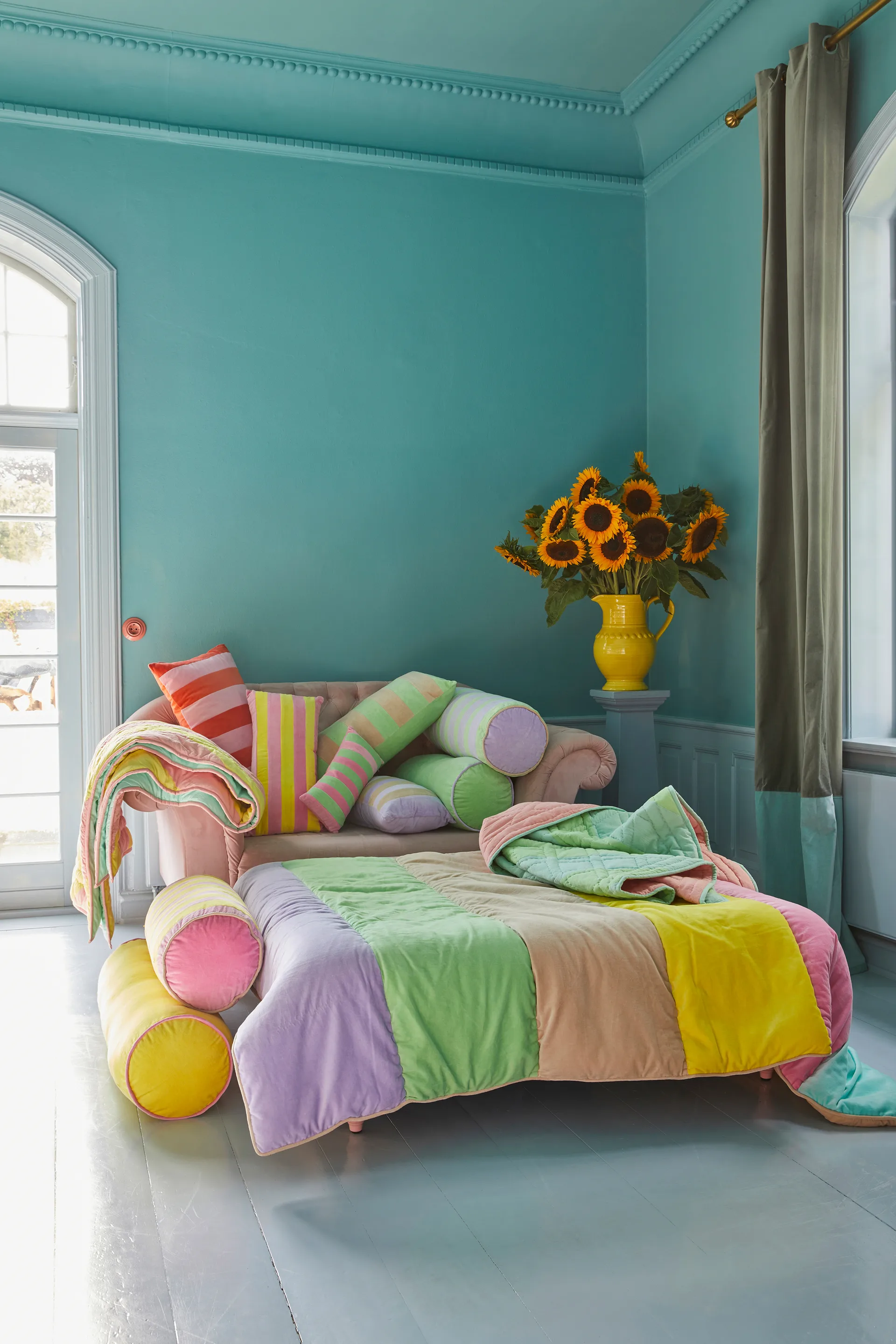 Coussin Rice 40x80 cm, Neon green-beige RICE