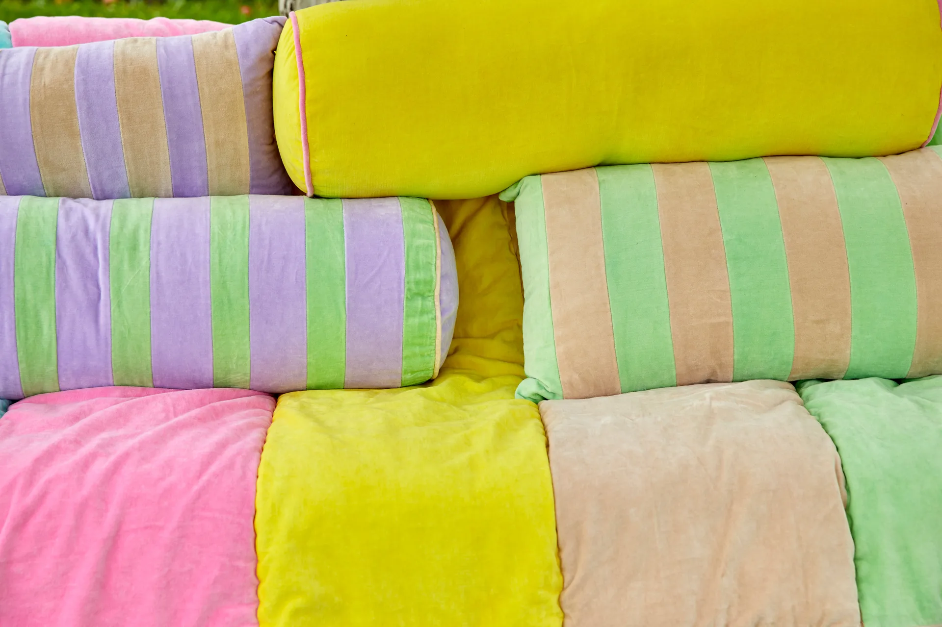 Coussin Rice 40x80 cm, Neon green-beige RICE