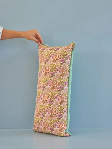 Coussin Rice fleurs 30x60 cm - Multi-green - RICE
