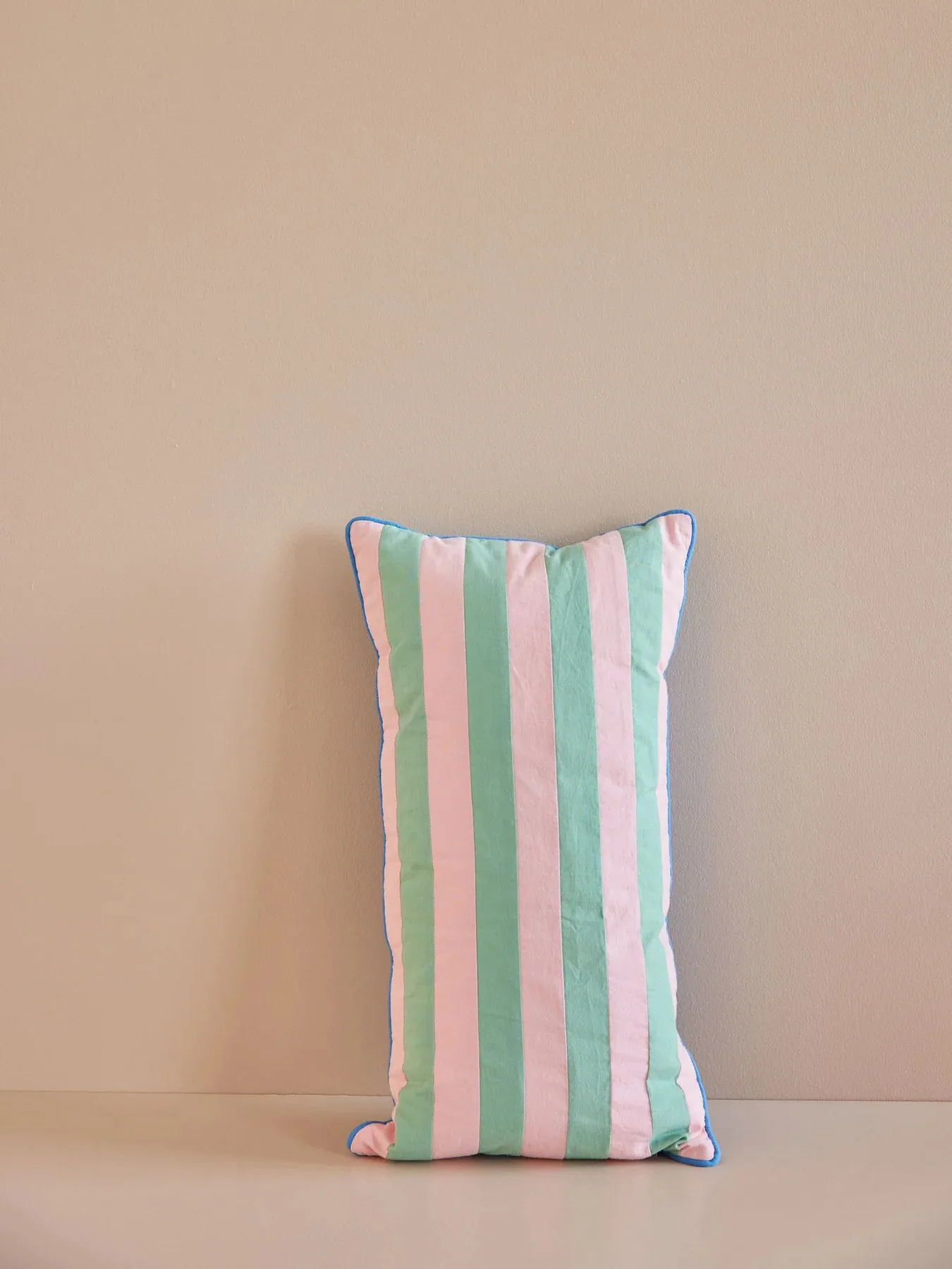 Coussin Rice rayures 30x60 cm, Pink-green RICE