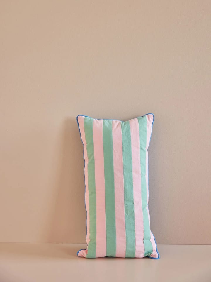 Coussin Rice rayures 30x60 cm, Pink-green RICE