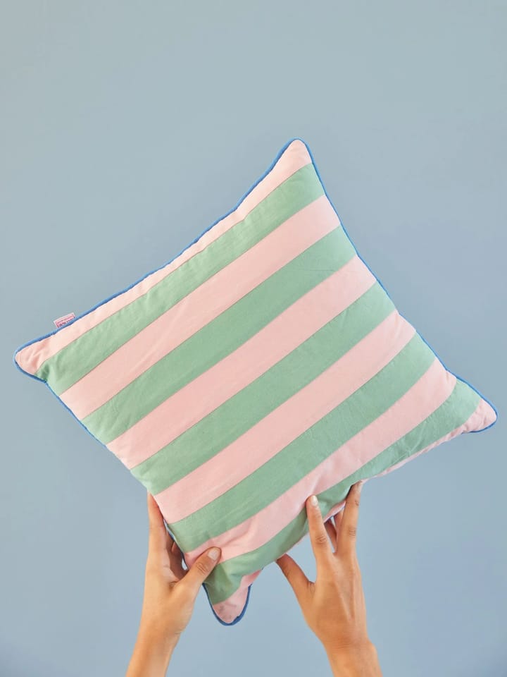 Coussin Rice rayures 40x40 cm, Pink-green RICE