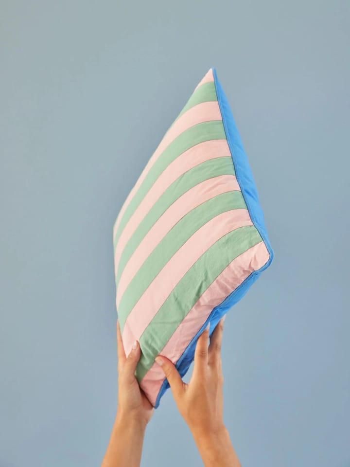 Coussin Rice rayures 40x40 cm, Pink-green RICE