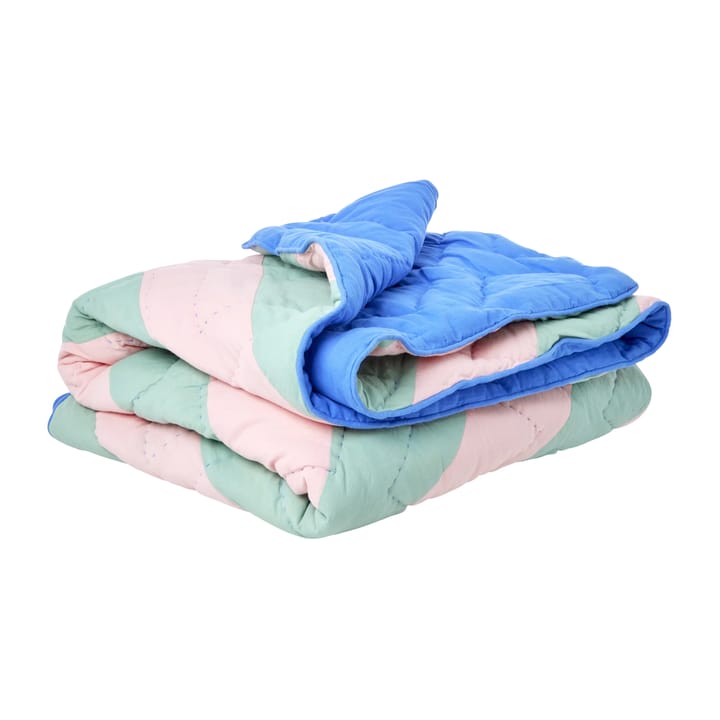 Couverture en coton Rice rayures 140x200 cm, Pink-green-blue RICE