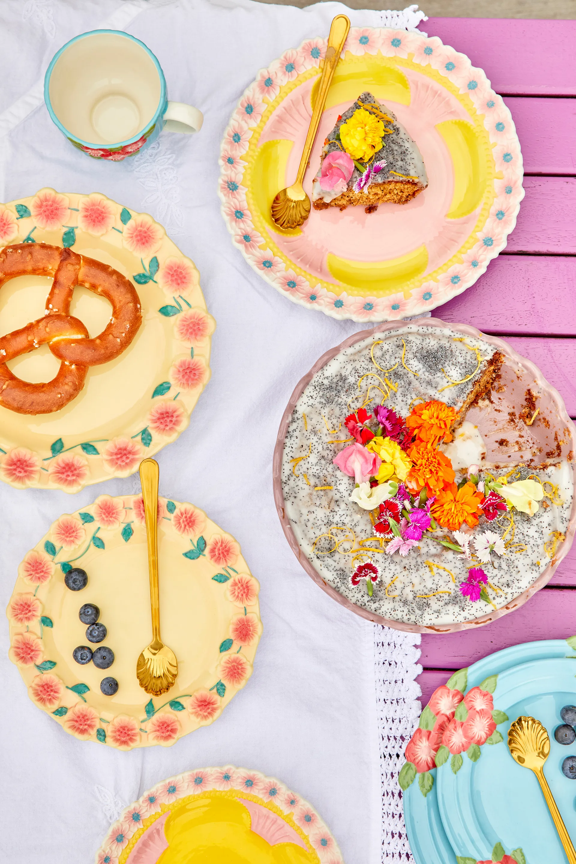 Cuillère à latte Rice Seashell 19 cm Lot de 4, Gold RICE