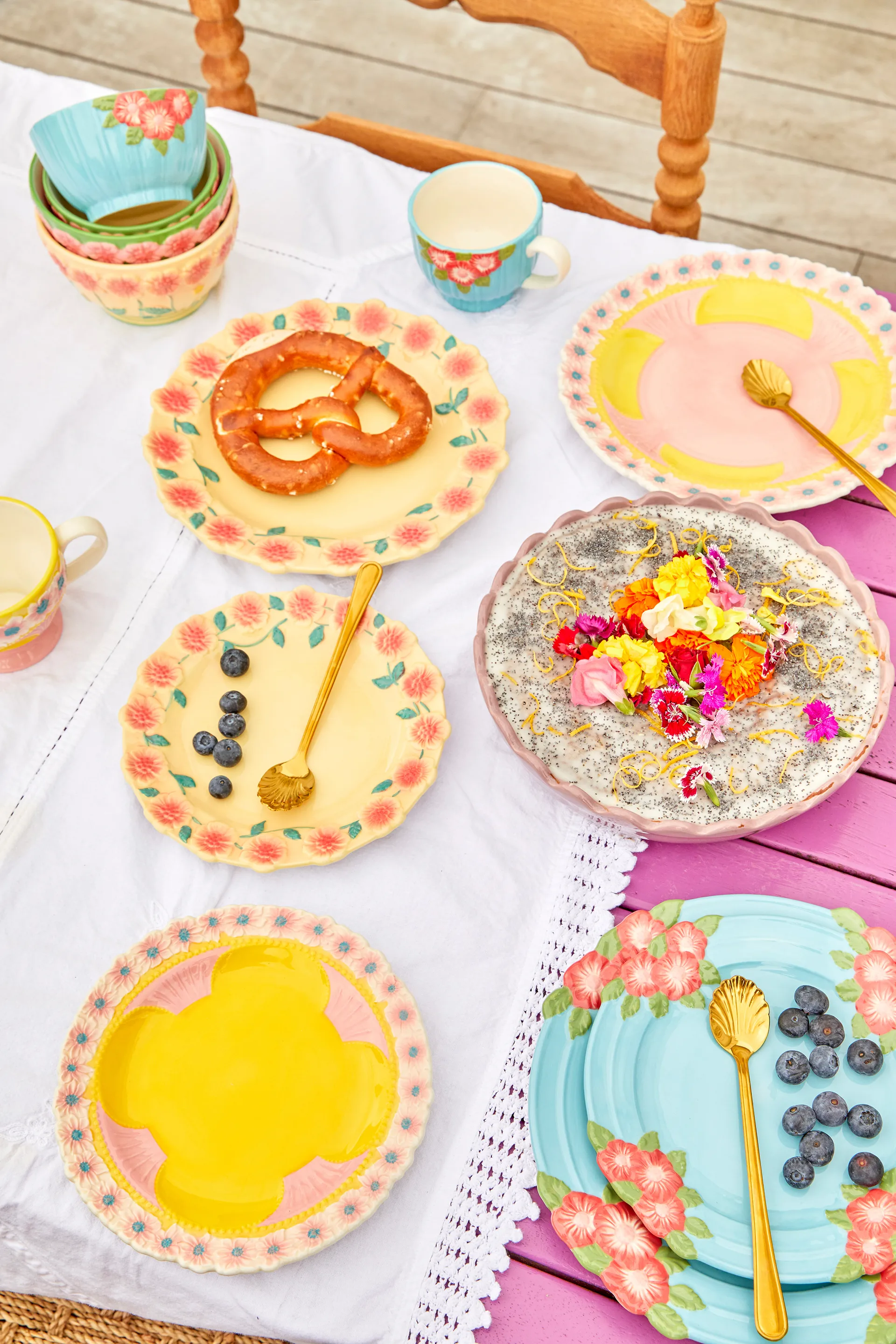 Cuillère à latte Rice Seashell 19 cm Lot de 4, Gold RICE