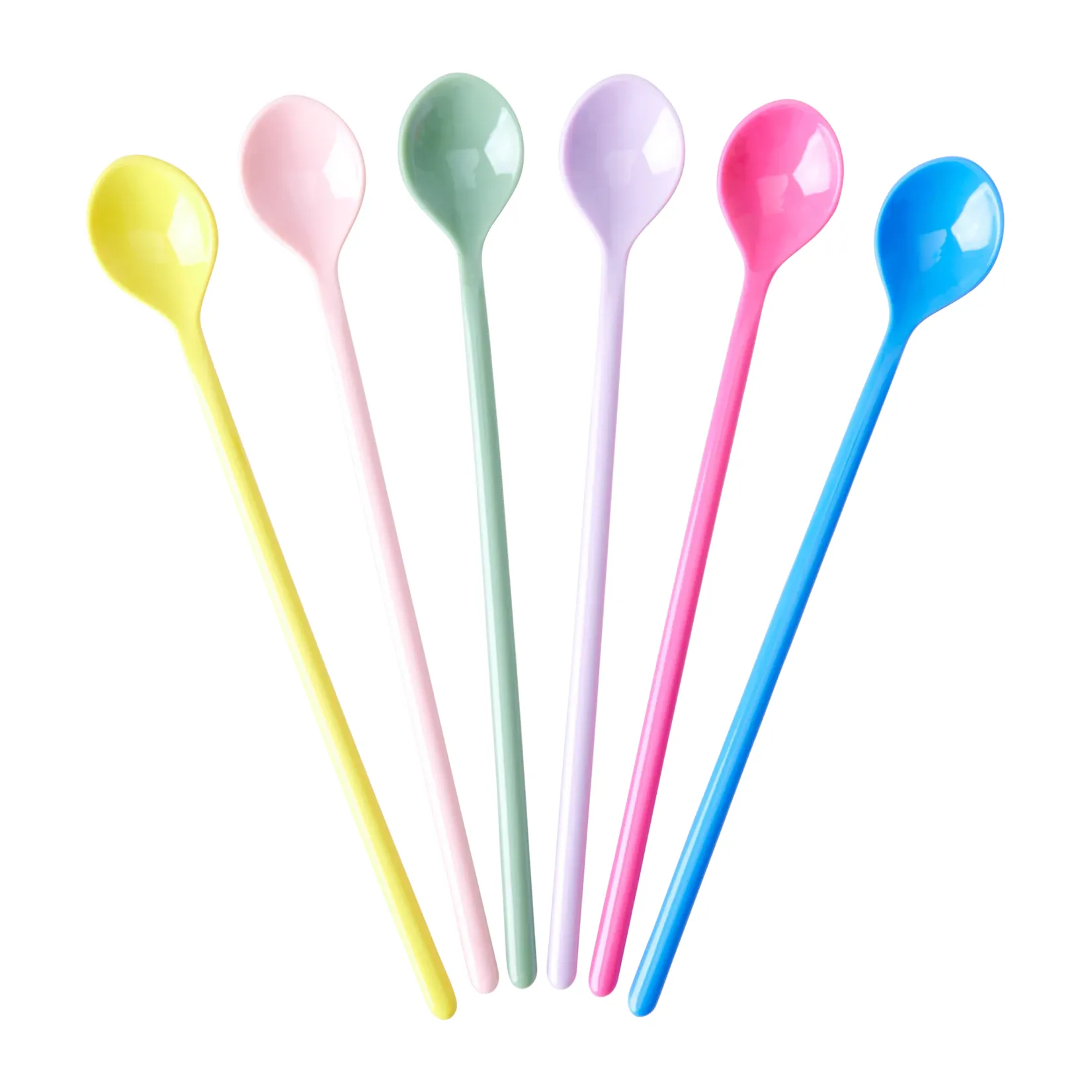 Cuillère longue en mélamine Rice Lot de 6, Multicolor RICE