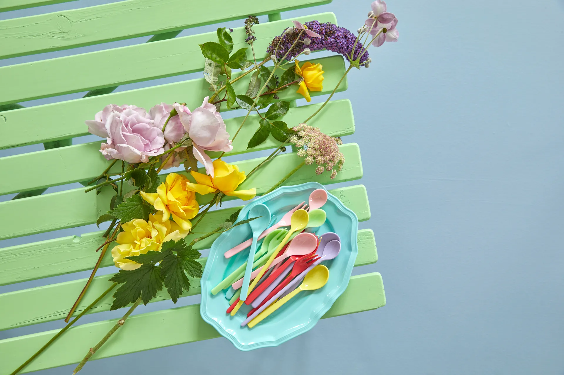 Cuillère longue en mélamine Rice Lot de 6, Yippie yippie yeah RICE