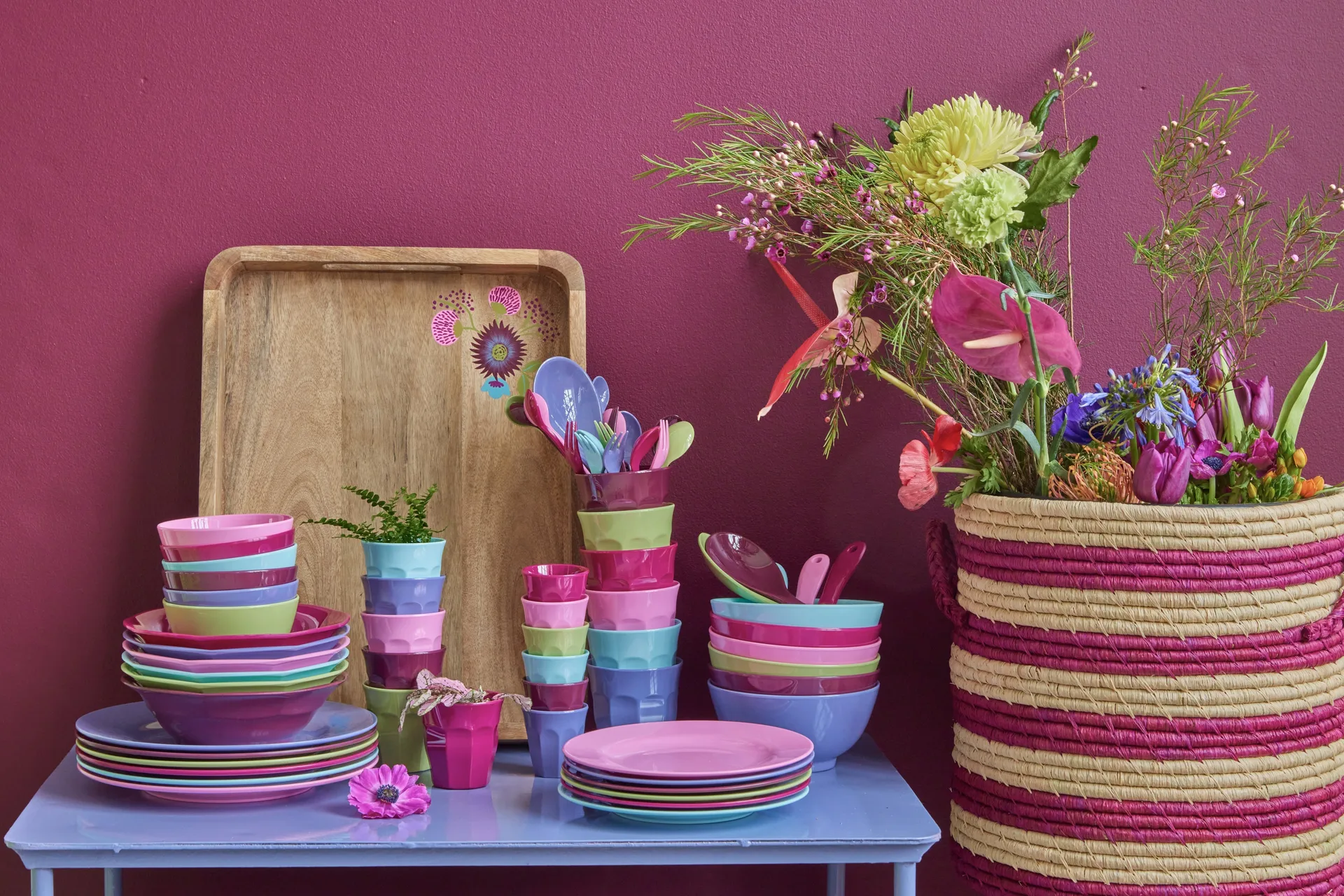 Fourchette à gâteau Rice en mélamine, lot de 6, Multi RICE