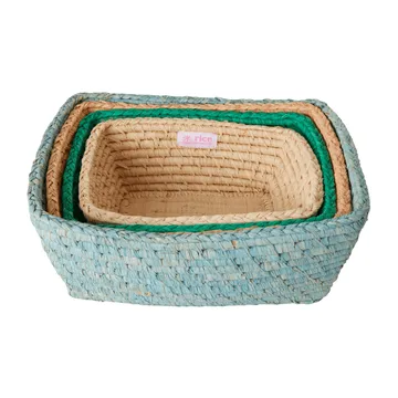 Panier à pain Rice raffia 4 pièces - Disco ball - RICE