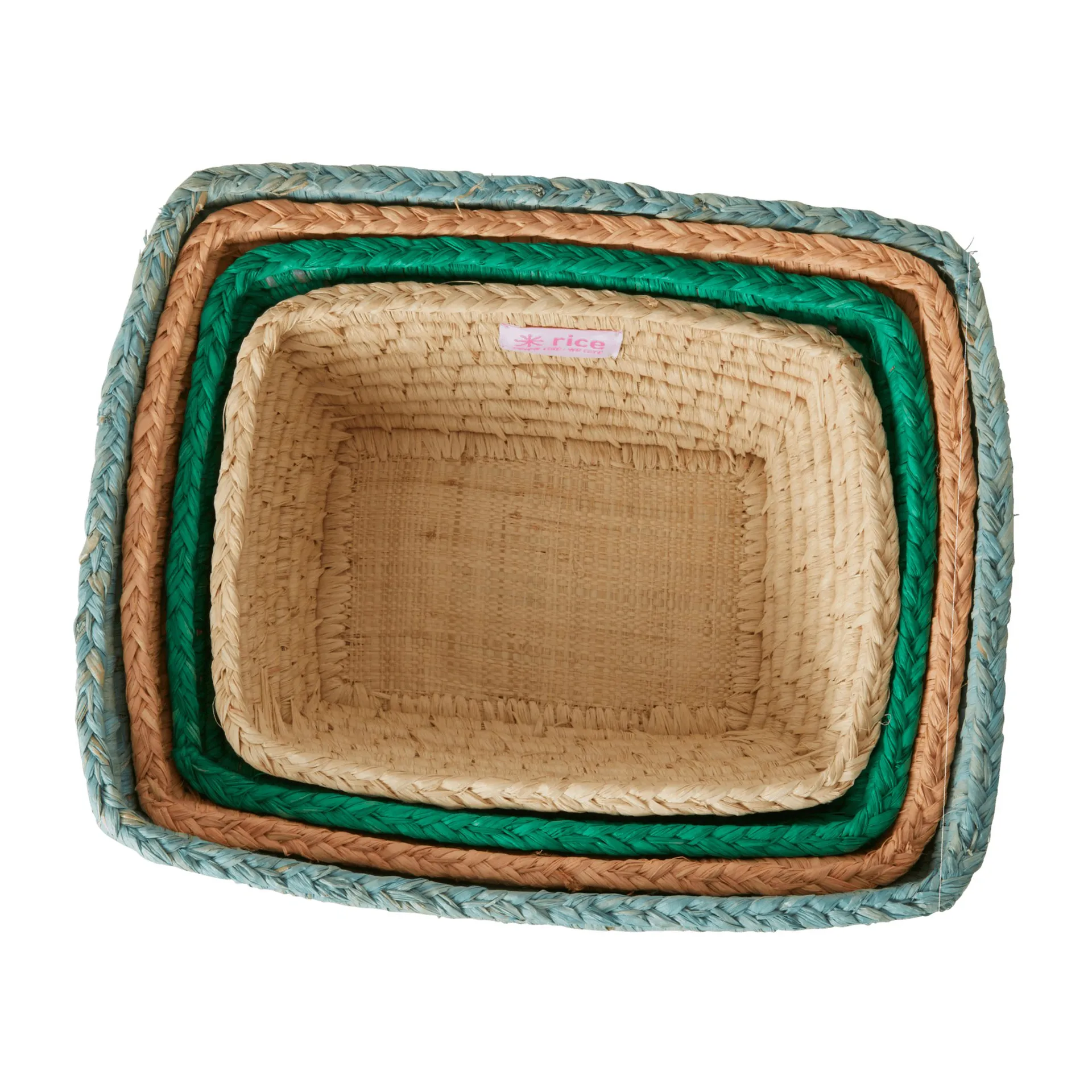 Panier à pain Rice raffia 4 pièces, Disco ball RICE