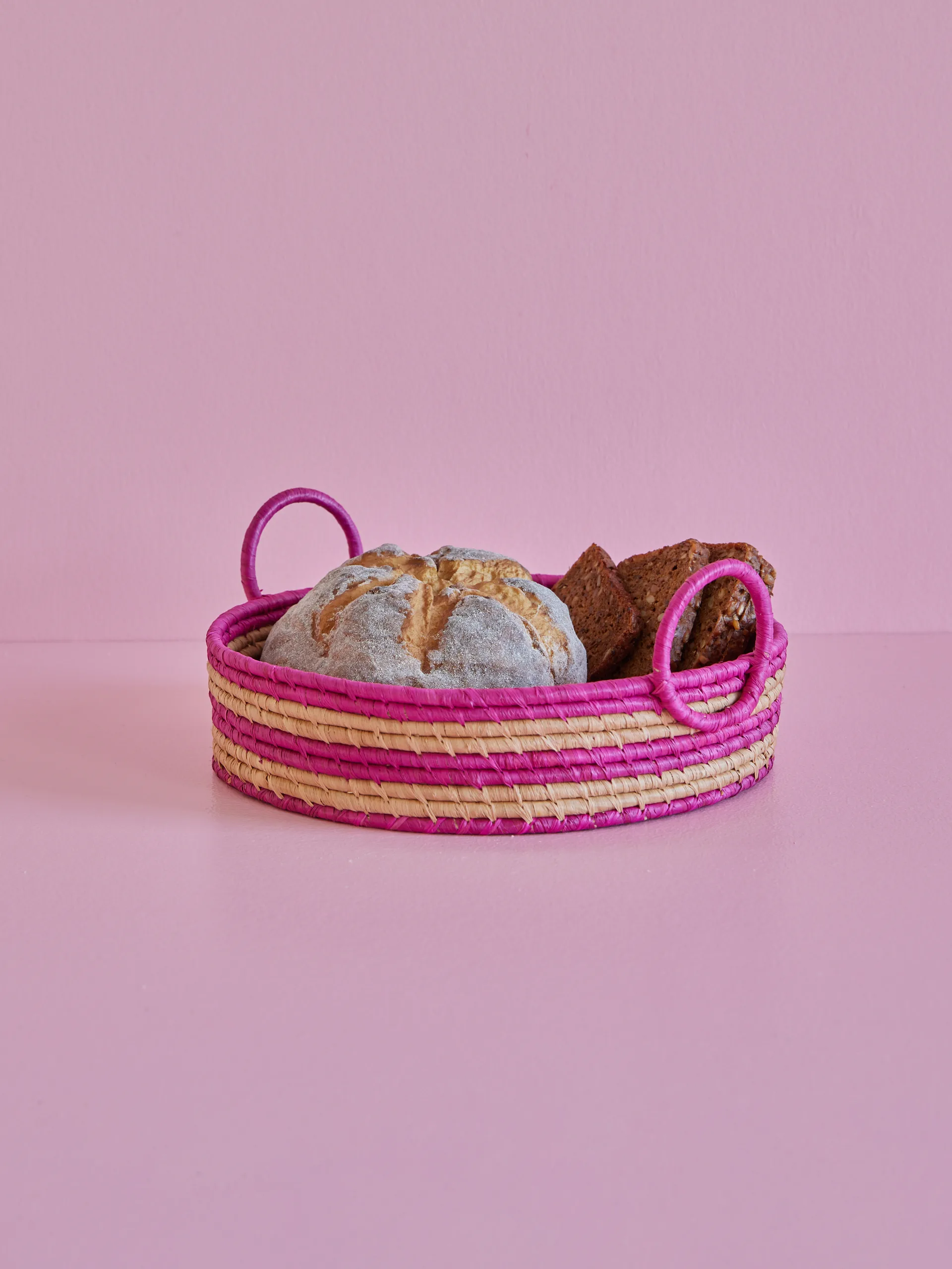 Panier à pain Rice raffia, Aubergine RICE