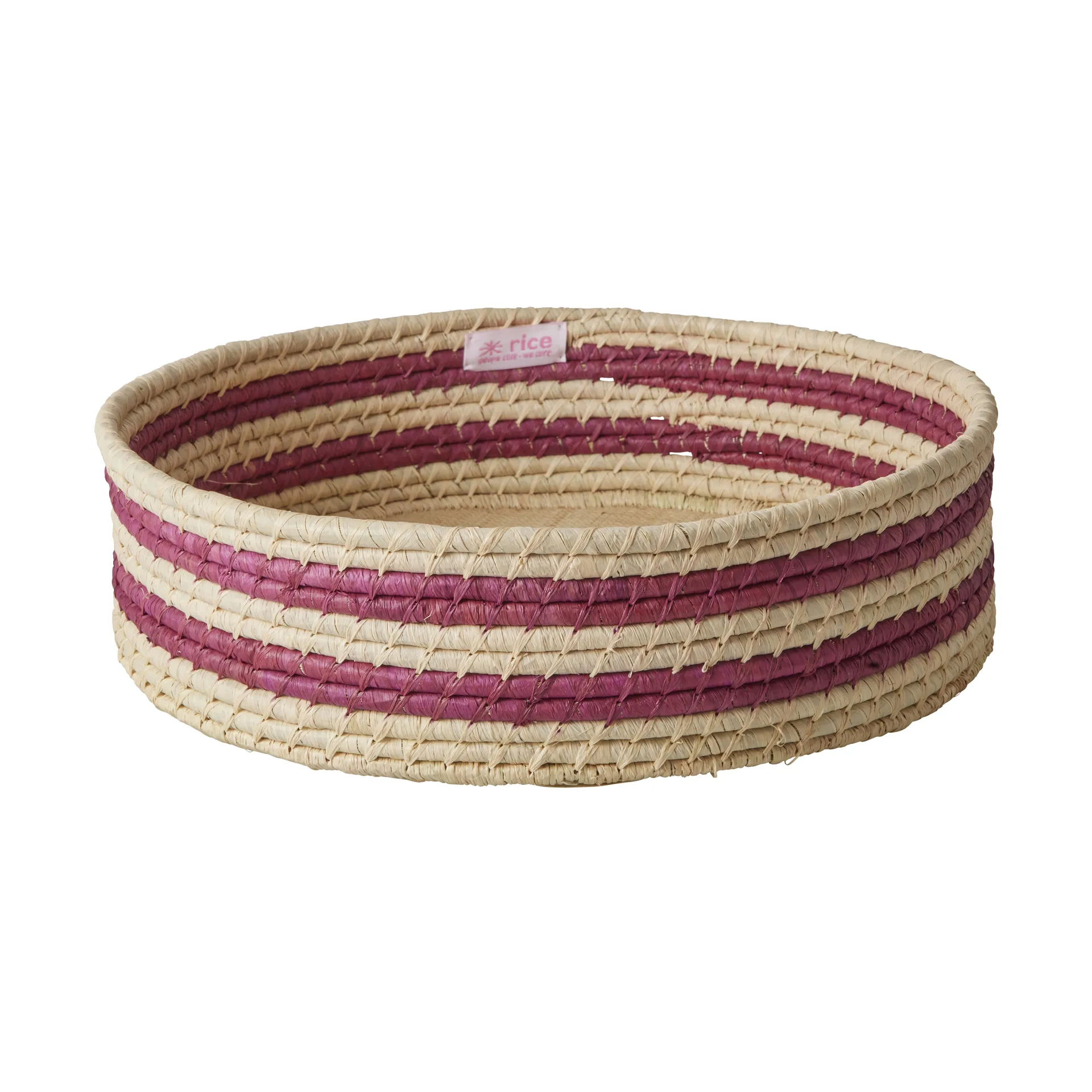 Panier de rangement Rice raffia, large, Aubergine RICE