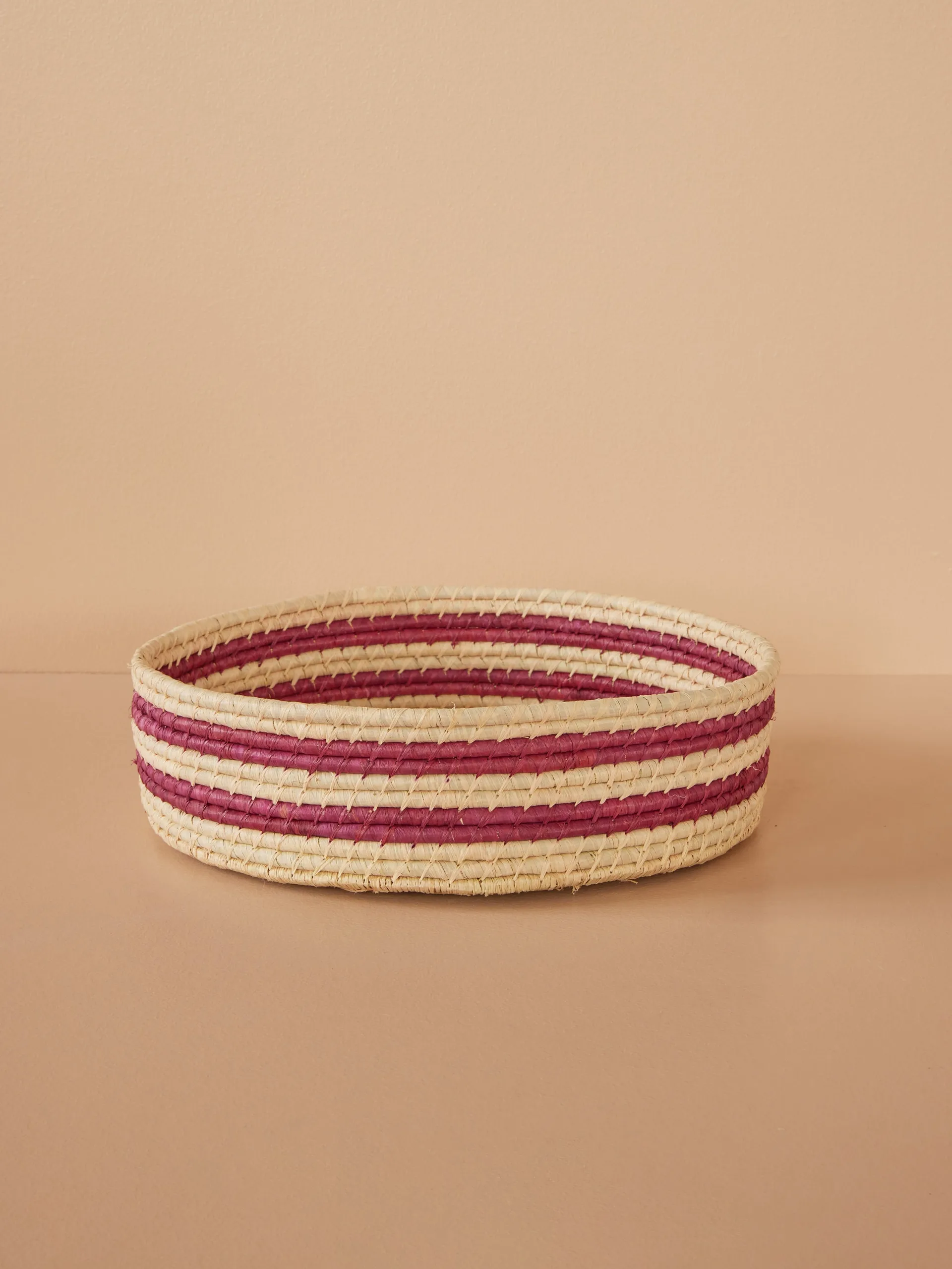 Panier de rangement Rice raffia, large, Aubergine RICE